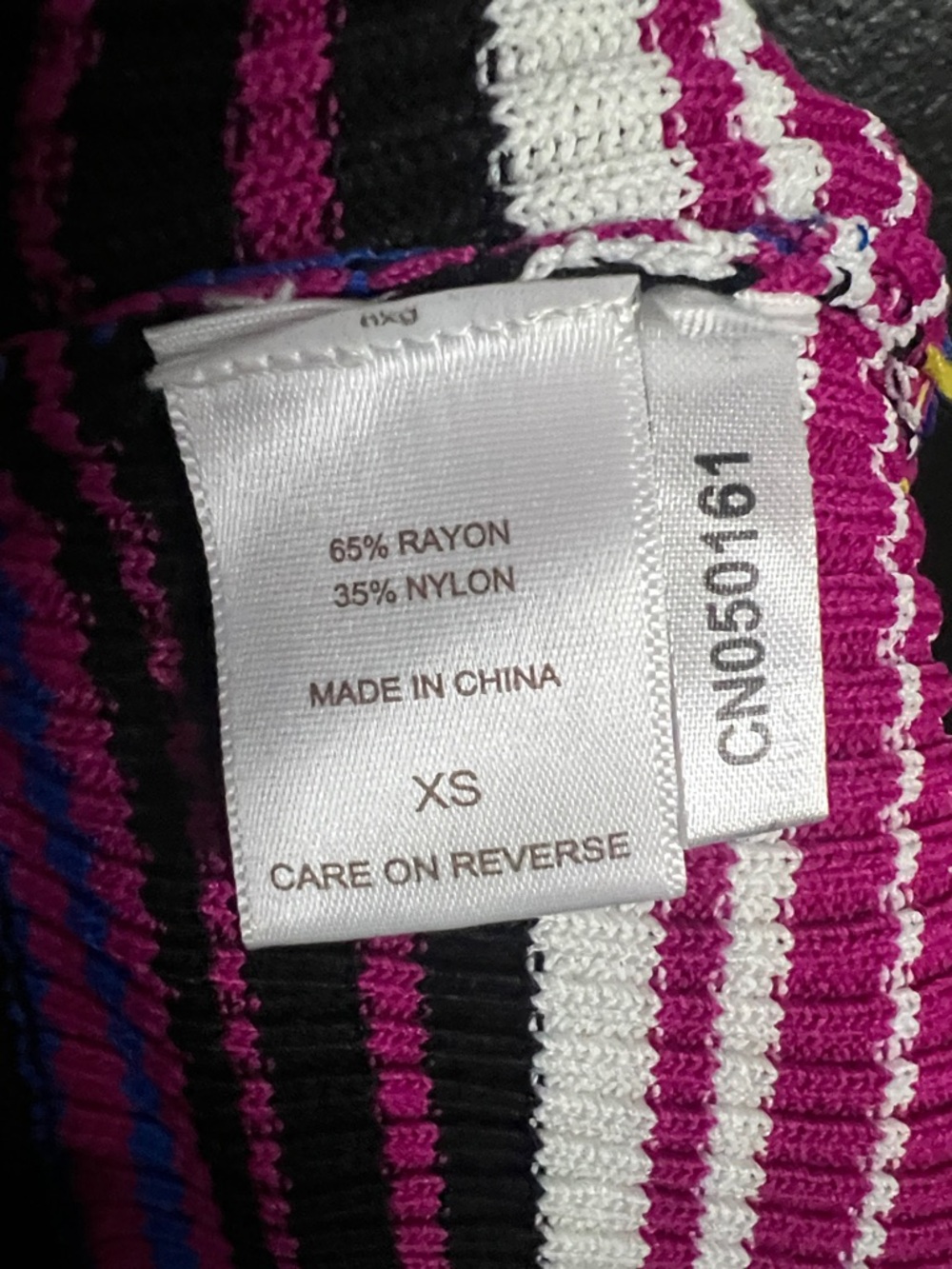 NY&Co Eva Mendes Multicolor Striped Knit Midi Skirt - Yellow/Blue/Pink - Picture 4 of 4